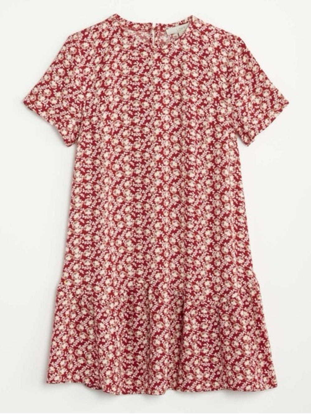 LOFT Floral Flounce Swing Dress